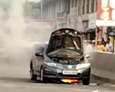 Burning Car: शिर्डीहून दर्शन घेऊन परततांना महामार्गावर होंडा सिटीने घेतला पेट…