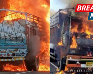 Breaking: सिन्नर घोटी महामार्गावर चालत्या ट्रकला आग