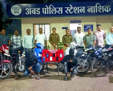 नाशिक: दोन दुचाकी चोरांना अटक; चोरीच्या आठ दुचाकी, सहा मोबाइल जप्त