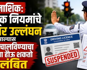 नाशिक: वाहतूक नियमांचे वारंवार उल्लंघन झाल्यास वाहन चालविण्याचा परवाना होऊ शकतो निलंबित